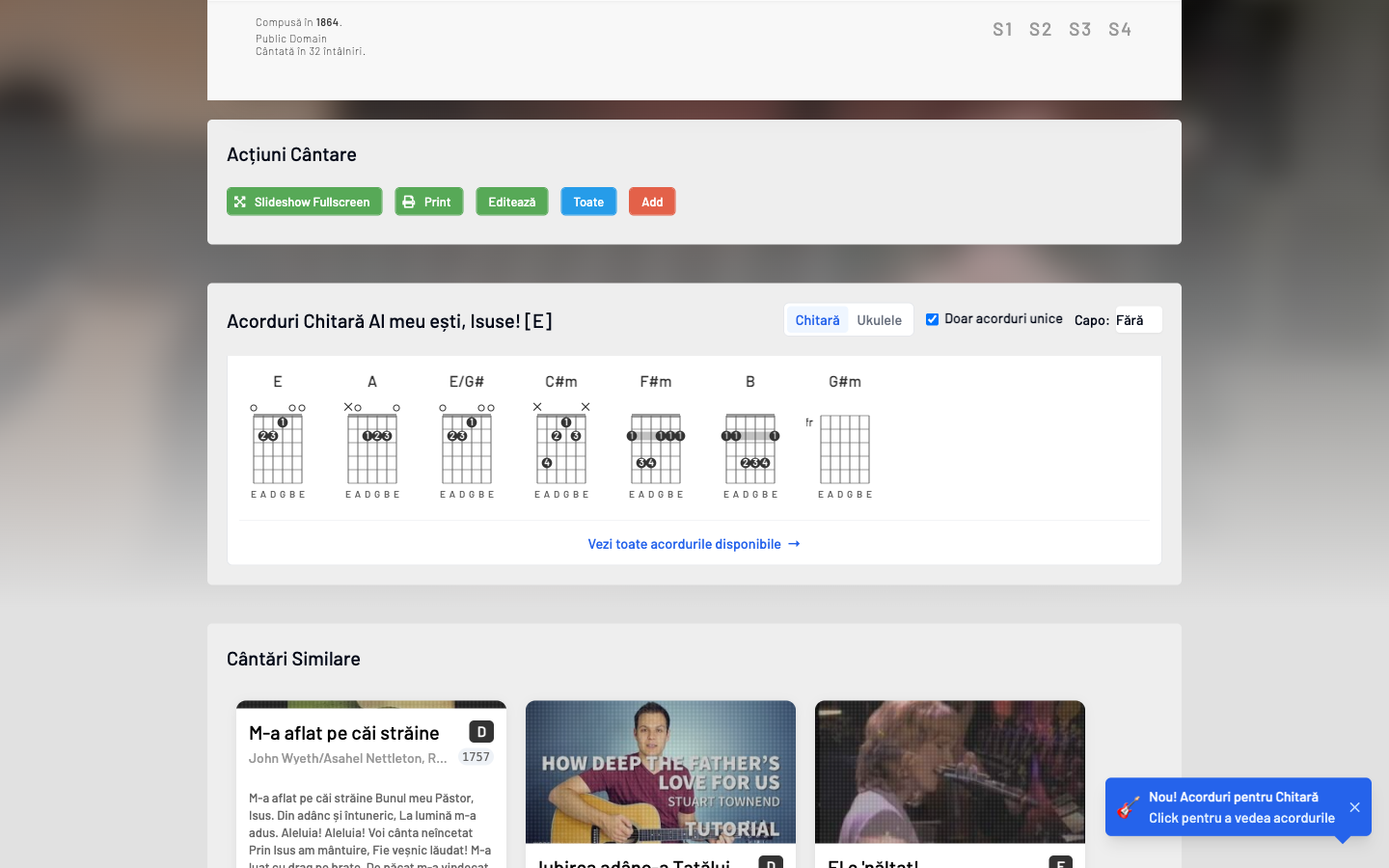 Diagrame acorduri chitară cu transpunere